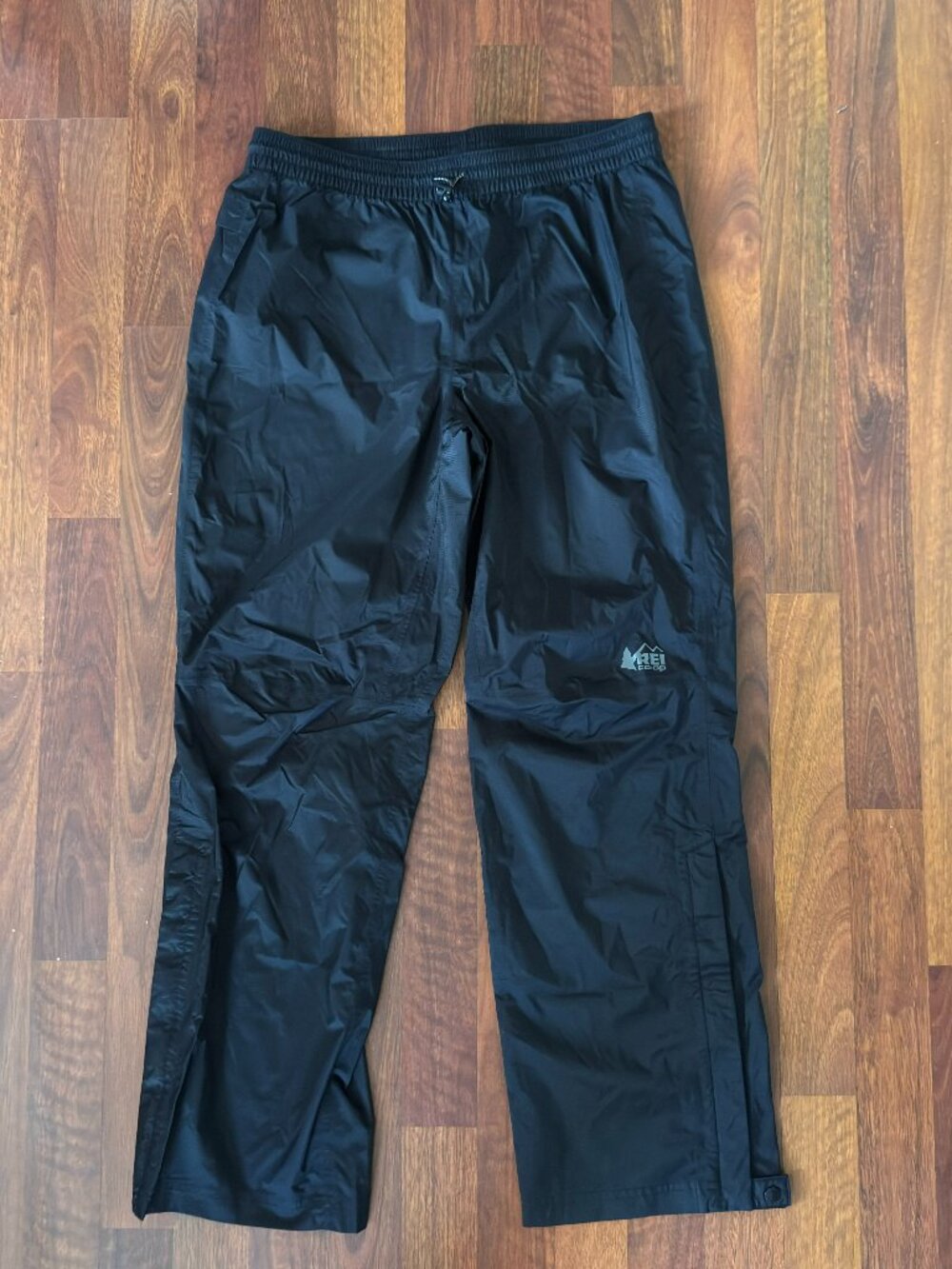 REI Co-op Trailmade Rain Pants Womens Small Petite Black Nylon Waterproof Hiking